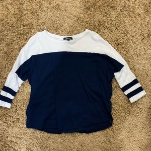 Blue and White Long Sleeve Tee